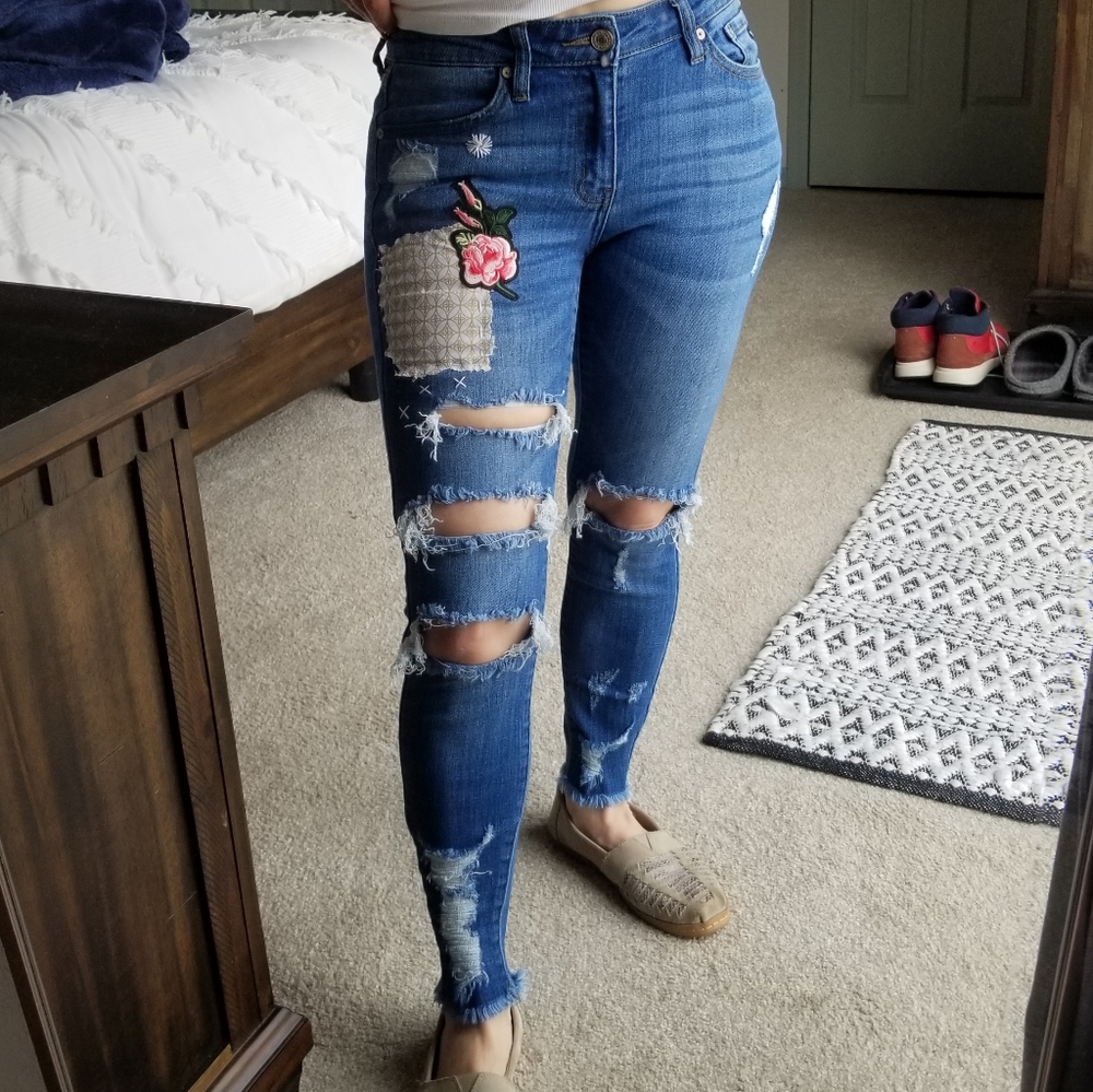 Kancan Patchwork Jeans - image 2